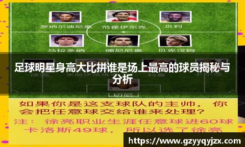 足球明星身高大比拼谁是场上最高的球员揭秘与分析